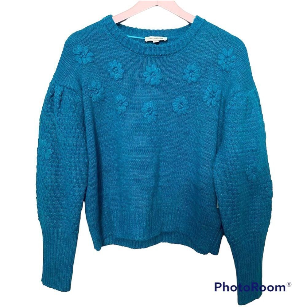NWT Calligraphie blue knit sweater